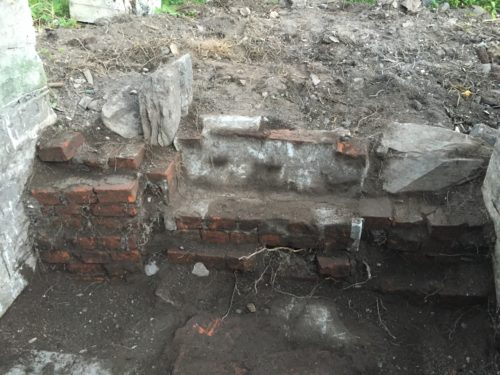 Root Cellar Brick Stairs