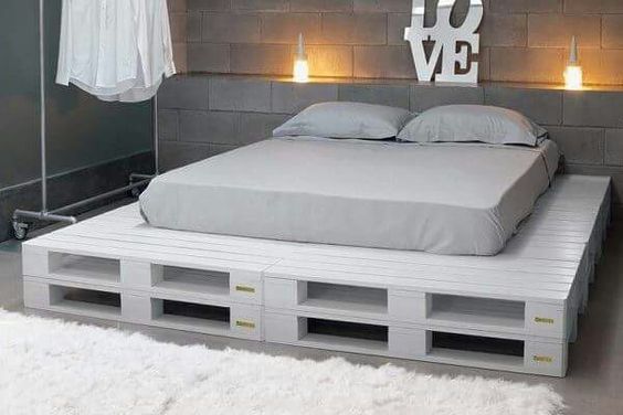 A Pallet Bed, Twin Bed Frame Made Out Of Pallets