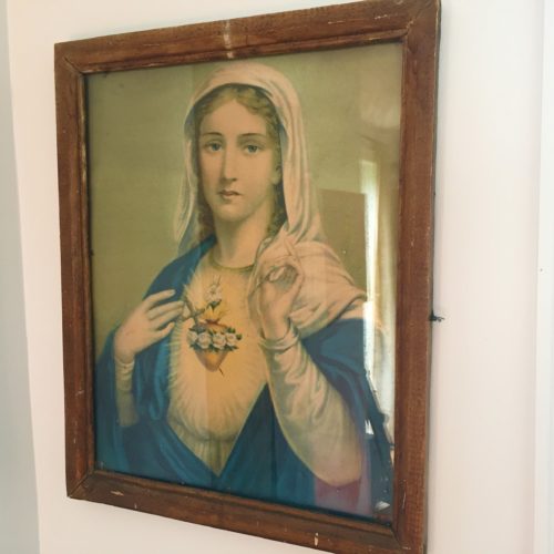 After - Living Room - Nothing says your Newfoundland Grandmother's house like a picture of the Virgin Mary.